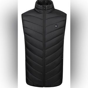 Woman’s heated vest, black lightweight with zipper. Runs small.